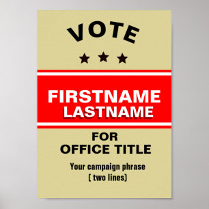 Customizable campaign Poster