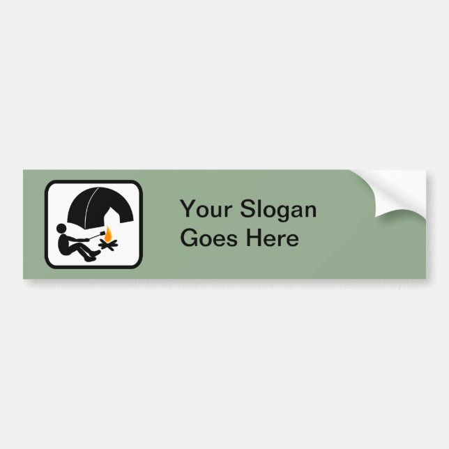 Customizable Camper Logo Bumper Sticker (Front)