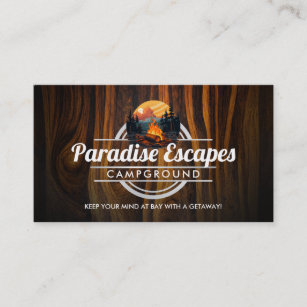 Customizable Campground business cards