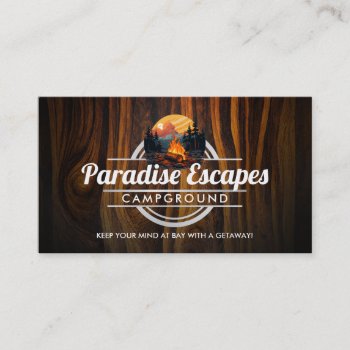 Customizable Campground Business Cards by MsRenny at Zazzle