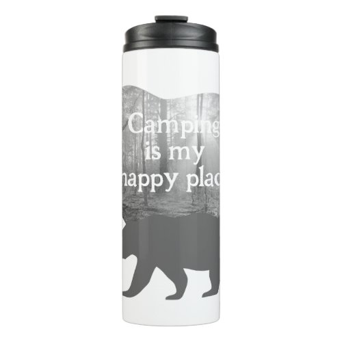 Customizable Camping is my happy place Thermal Tumbler