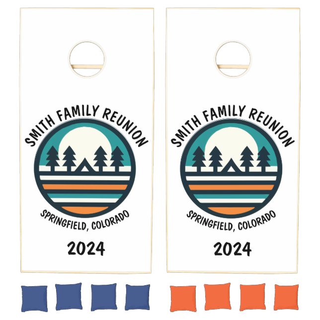 Customizable Camping Trip Family Reunion Cornhole Set (Set)