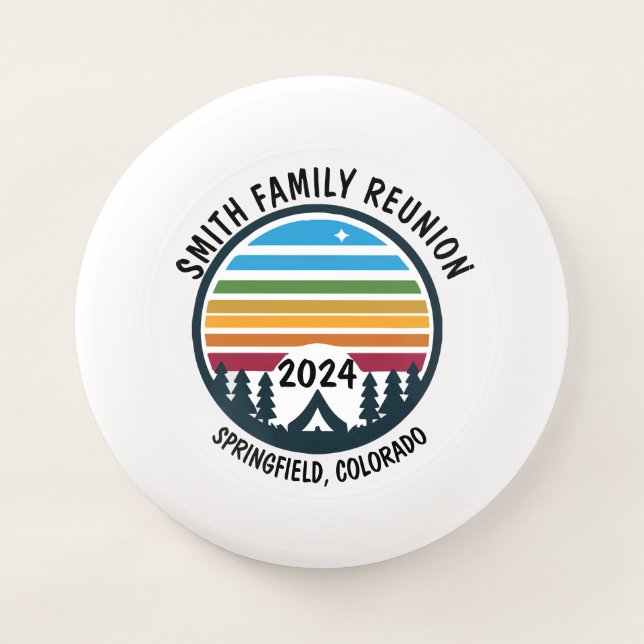 Customizable Camping Trip Family Vacation Wham-O Frisbee (Front)