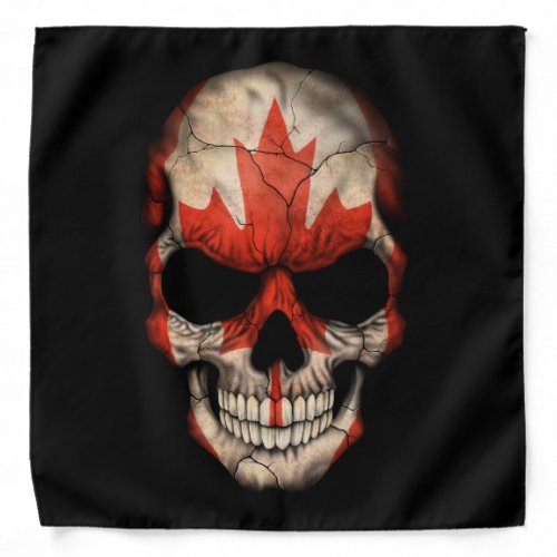 Customizable Canadian Flag Skull Bandana