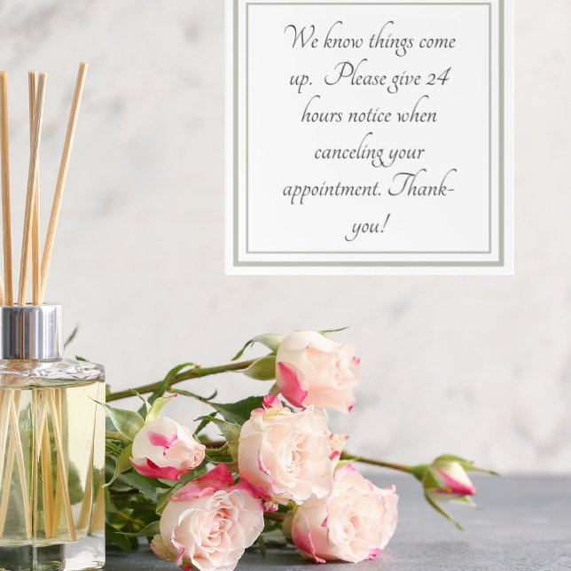 Customizable Cancelation notice/policy Acrylic Print (Creator Uploaded)