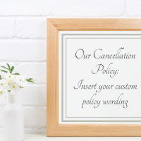 Customizable Cancellation notice/policy