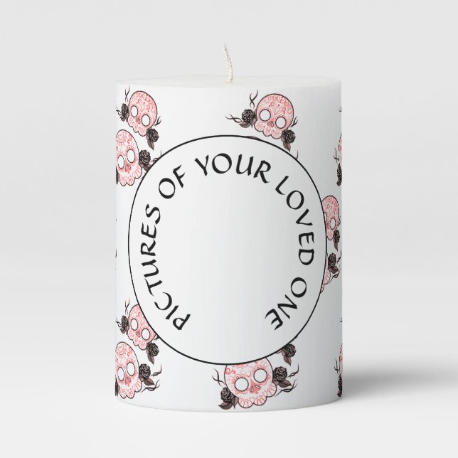 CUSTOMIZABLE Candle FOR OFERENDA DAY OF THE DEAD (Front)
