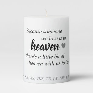 Customizable candle to honor loved one - wedding