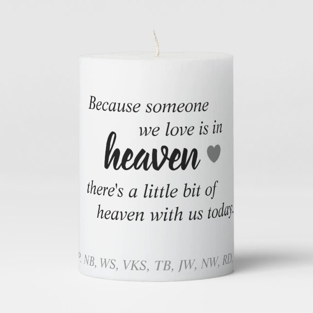 Customizable candle to honor loved one - wedding (Front)