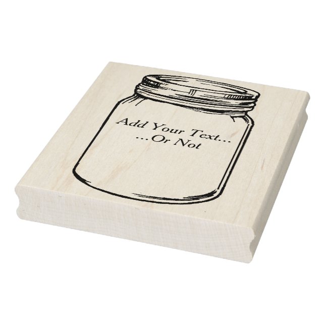 Customizable Canning Jar Rubber Art Stamp (Stamp)