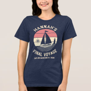 Customizable Cape Cod Bachelorette 2025 T-Shirt Tri-Blend Shirt