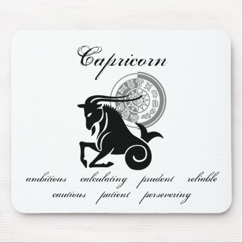 Customizable Capricorn traits Greek_style Zodiac Mouse Pad