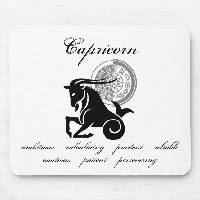 Customizable Capricorn traits Greek-style Zodiac Mouse Pad (Front)