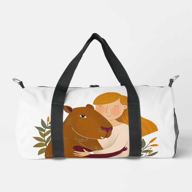 Customizable Capybara Duffel Bag (Front)