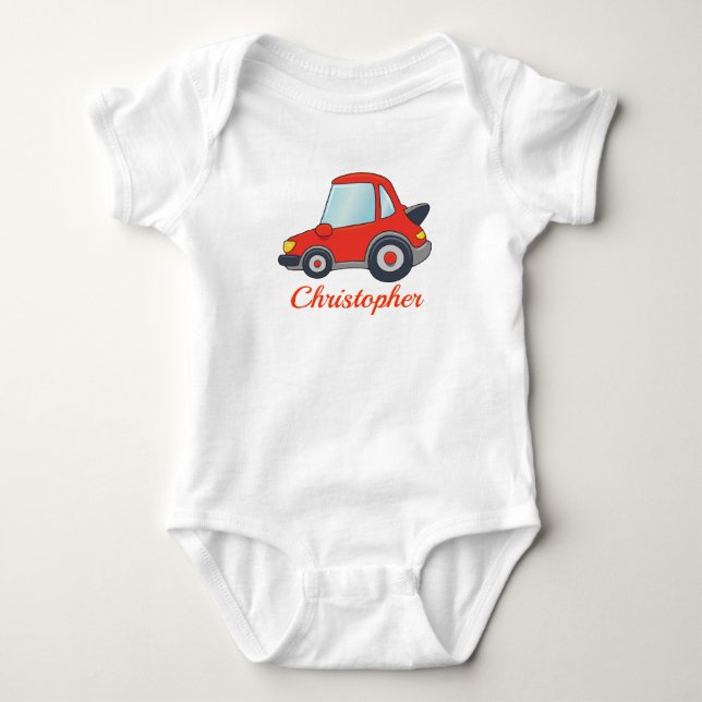 Customizable Car Baby Bodysuit (Front)