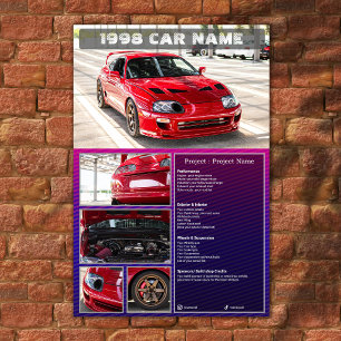 Customizable Car Show Spec Board foamcore