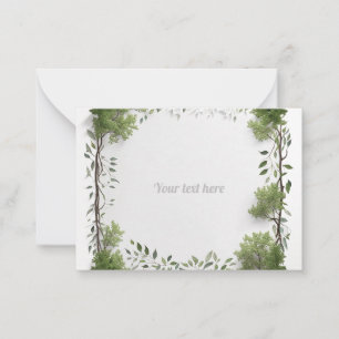 Customizable card in a plant frame