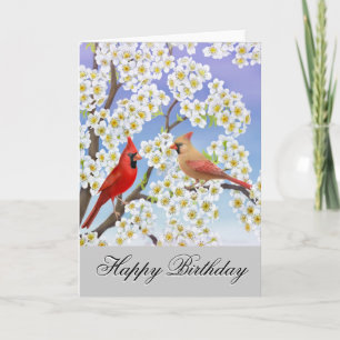 Customizable Cardinals Birthday Card