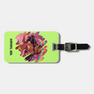 Customizable Caribbean Carnival-Themed Luggage Tag