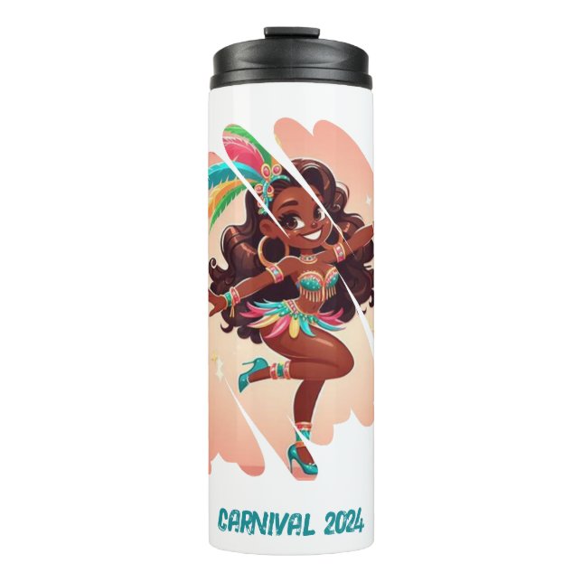 Customizable Caribbean Carnival-Themed Tumbler (Front)