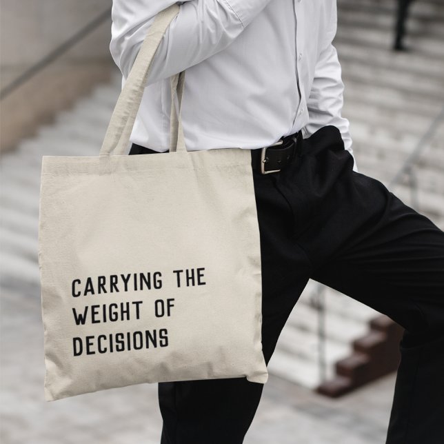 Customizable Carrying the Weight Typography Tote Bag (Creator Uploaded)