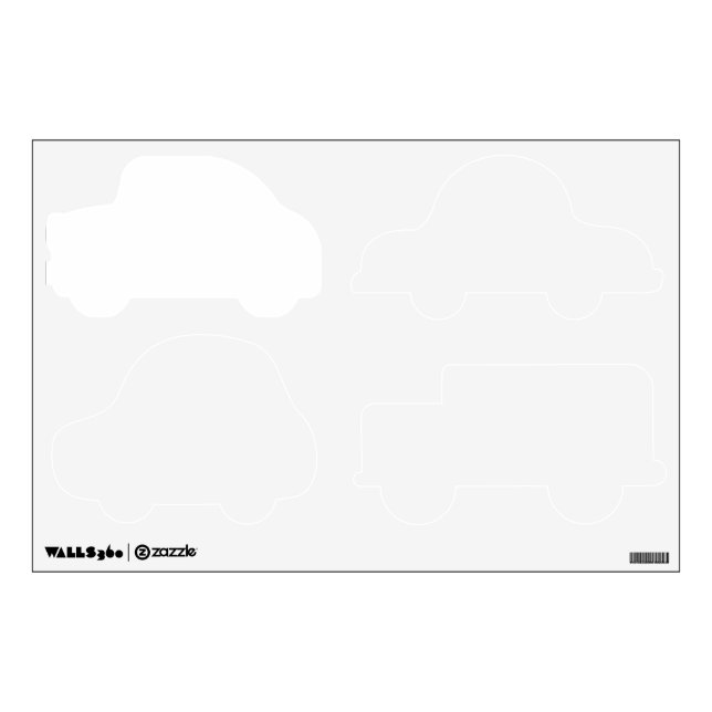 Customizable Cars Wall Decal for Rooms (Front)