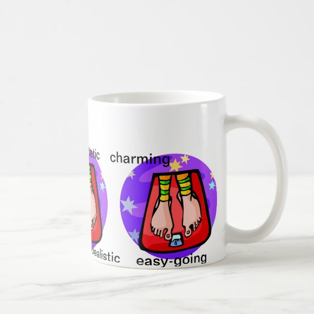 Customizable Cartoon Libra Scales traits Zodiac Coffee Mug (Right)