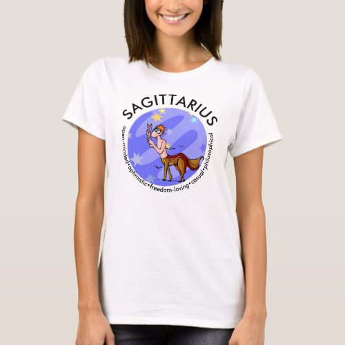 Customizable Cartoon Sagittarius Centaur Traits T_Shirt