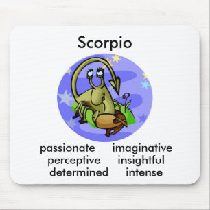 Customizable Cartoon Scorpio traits Zodiac Mouse Pad