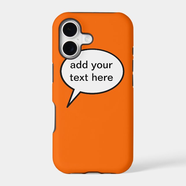 customizable cartoon speech balloon iphone case (Back)