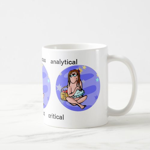 Customizable Cartoon Virgo traits Zodiac Coffee Mug