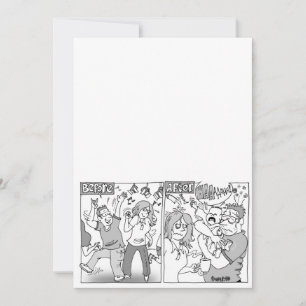 Customizable Cartoon Wedding Invitation