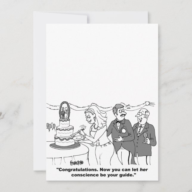 Customizable Cartoon Wedding Invitation (Front)
