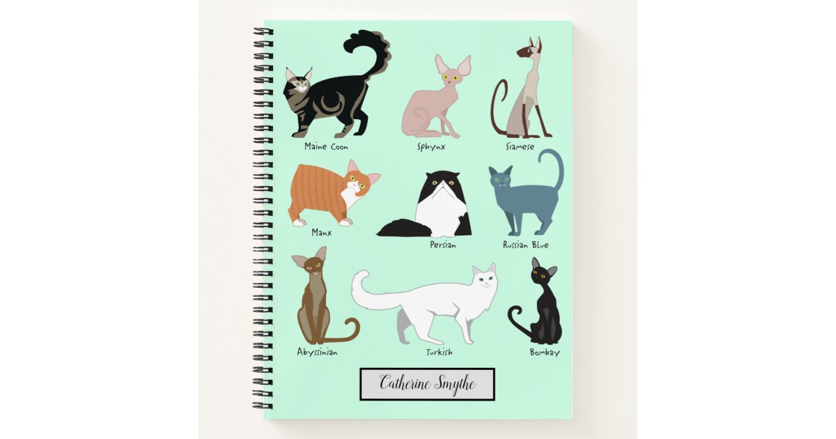 Cute Cat Drawing, My cat inspires me, storybook Notebook, Zazzle