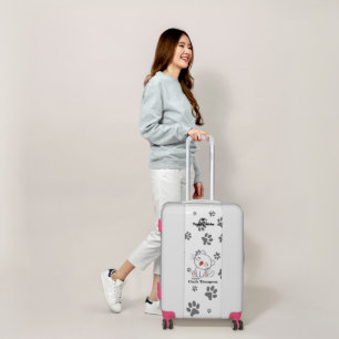 Customizable Cat Paw Print Medium Sized Suit Case Luggage