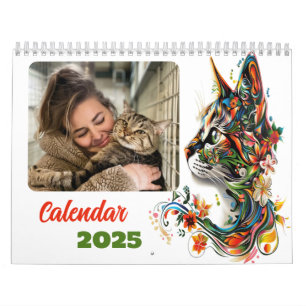 Customizable Cat-Themed Calendar 2025