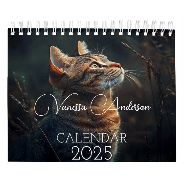 Customizable Cat-Themed Calendar with Notes (Cover)