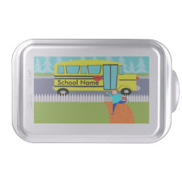 Customizable Catching School Bus Cake Pan