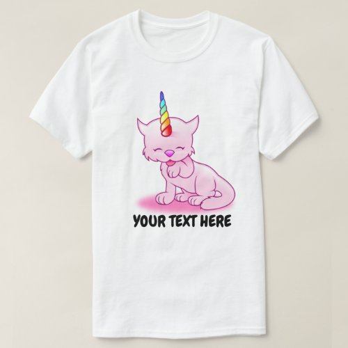 CUSTOMIZABLE CATICORN RAINBOW CAT UNICORN T_Shirt