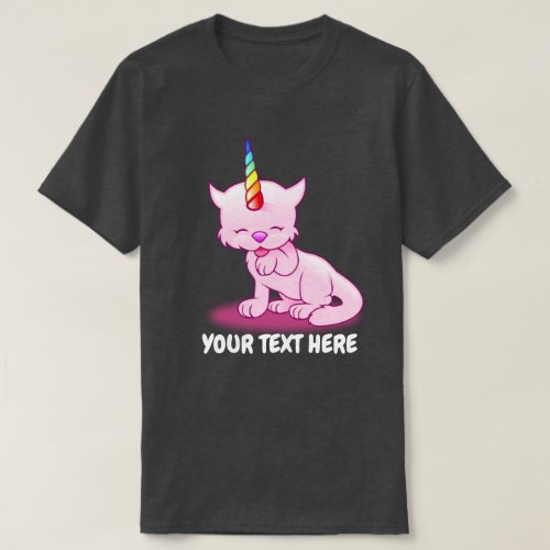 CUSTOMIZABLE CATICORN RAINBOW CAT UNICORN T_Shirt