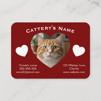 Customizable Cattery Business Card