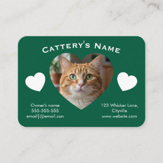 Customizable Cattery Business Card