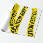 Customizable Caution Keep Out Wrapping Paper