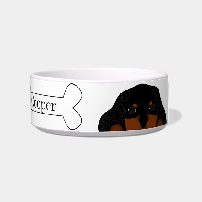 Customizable Cavalier King Charles Spaniel Dog Bowl (Right)