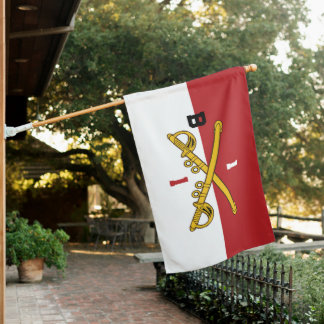 Customizable Cavalry Crossed Sabers Flag/Guidon House Flag