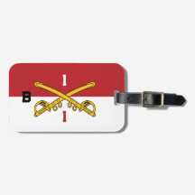 Customizable Cavalry Crossed Sabers Luggage Tag