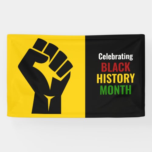 Customizable Celebrating Black History Month Banner