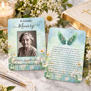 Customizable Celebration of Life Prayer Card
