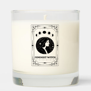Customizable Celestial Moon Tarot Feminist Witch Scented Candle