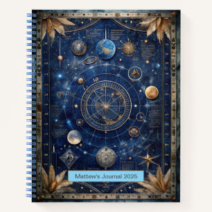 Customizable Celestial-Themed  Notebook